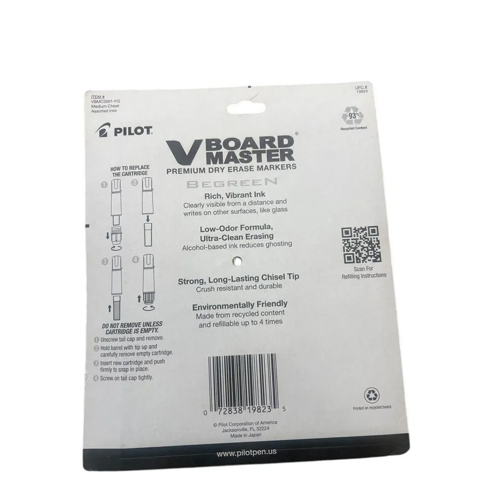 Pilot V Board Master Premium Dry Erase Markers Set‎ of 2 Black, Set of 2 Color - Picture 5 of 5